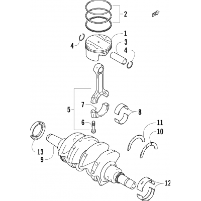 PISTON AND CRANKSHAFT ASSEMBLY