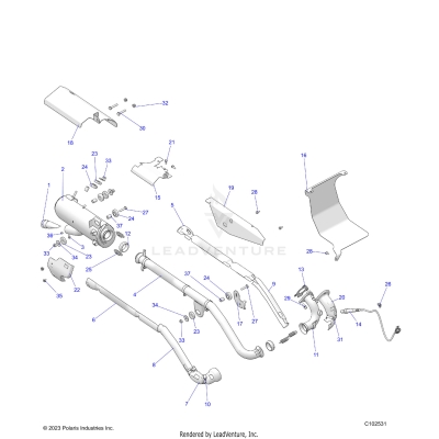 ENGINE, EXHAUST - A25SZE57C2/E2 (C102531)