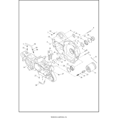 CRANKCASE AND GEARCASE