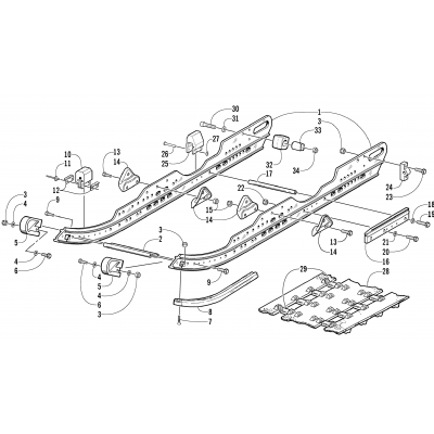 SLIDE RAIL AND TRACK ASSEMBLY