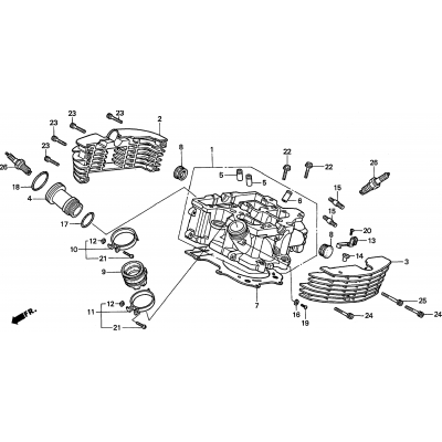 CYLINDER HEAD (RR.)