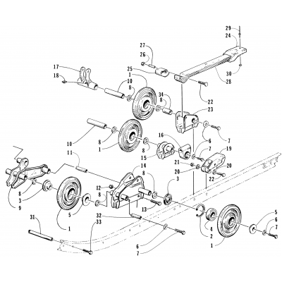 REAR SUSPENSION AXLE ASSEMBLY