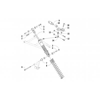 SHOCK ABSORBER AND SWAY BAR ASSEMBLY