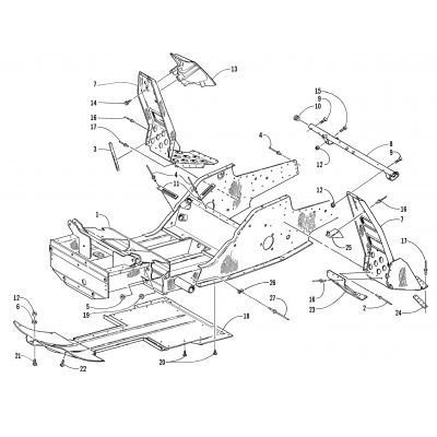 FRONT FRAME AND FOOTREST ASSEMBLY