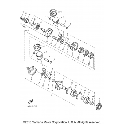 Crankshaft. Piston