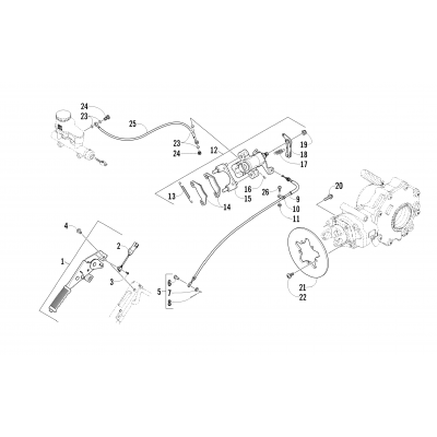 REAR AND PARKING BRAKE ASSEMBLY