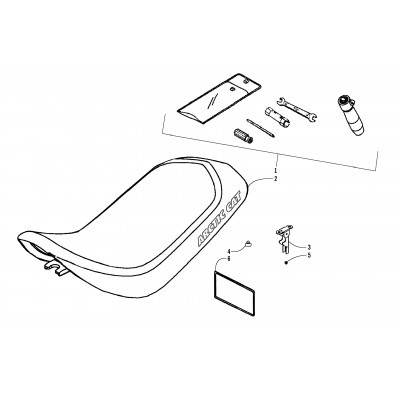 SEAT AND TOOL KIT ASSEMBLY