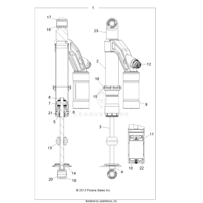 SUSPENSION, SHOCK, REAR - A19SVS95CR/ER [49ATVSHOCKRR7044080]