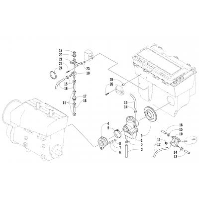 CARBURETOR AND FUEL PUMP ASSEMBLY