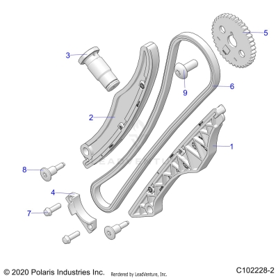 ENGINE, CAM CHAIN and SPROCKET - A25SEG50B1/B3 (C102228-2)