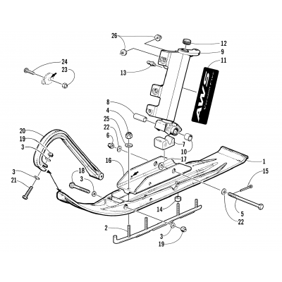 SKI AND SPINDLE ASSEMBLY (International)