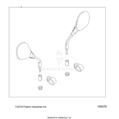 BODY, MIRRORS - A19SYE95BV [100478]