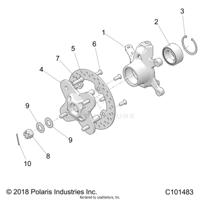 SUSPENSION, FRONT HUB and STEERING KNUCKLE - A25SLE95CF/FF/EF (C101483)