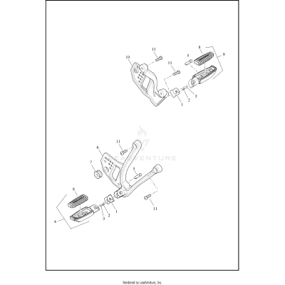 FOOTRESTS, PASSENGER