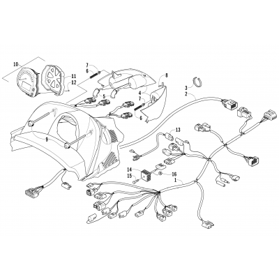 HEADLIGHT, INSTRUMENTS, AND WIRING ASSEMBLIES