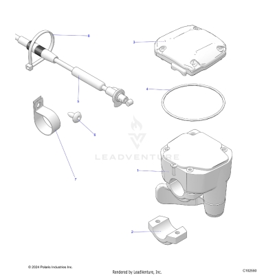 STEERING, CONTROLS, THROTTLE ASM. and CABLE - A25SEA57L5 (C102550)