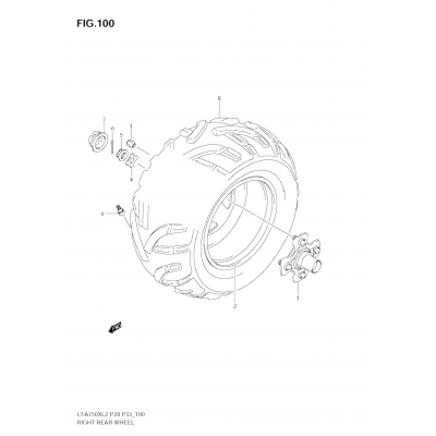 RIGHT REAR WHEEL (LT-A750X L2 E33)