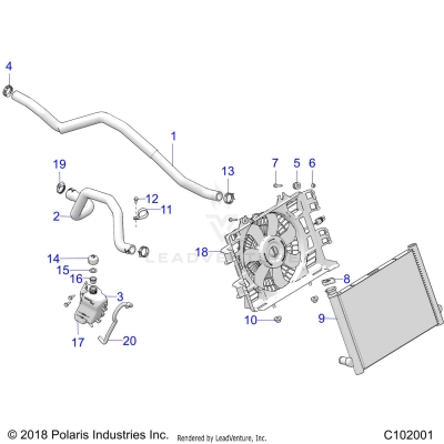 ENGINE, COOLING SYSTEM - A19SXA85B1/B4/SXE85BC/B9/ZBJ (C102001)