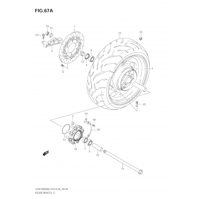 REAR WHEEL (MODEL K8/K9)