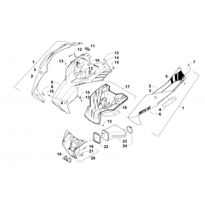 HOOD AND AIR INTAKE ASSEMBLY