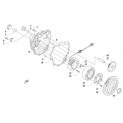 MAGNETO AND COVER ASSEMBLY