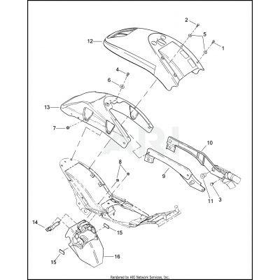 REAR FENDER & SUPPORTS