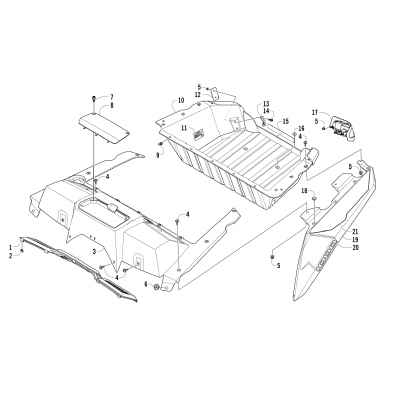 CARGO BOX AND TAILLIGHT ASSEMBLY