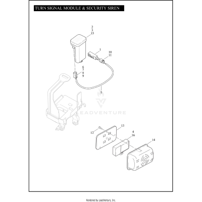TURN SIGNAL MODULE & SECURITY SIREN