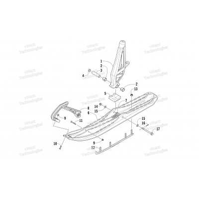 SKI AND SPINDLE ASSEMBLY