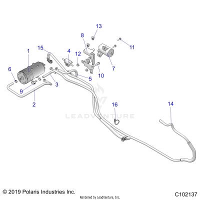BODY, FUEL TANK EVAP - A20SEA57B1/B4/B7/B9 (C102137)