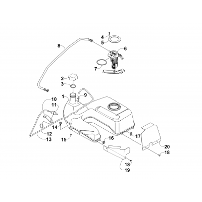 GAS TANK ASSEMBLY (VIN: 4UF10ATV5AT202942 AND UP)