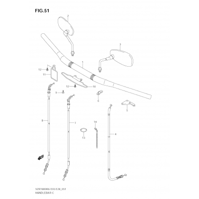 HANDLEBAR (MODEL K6/K7/K8)