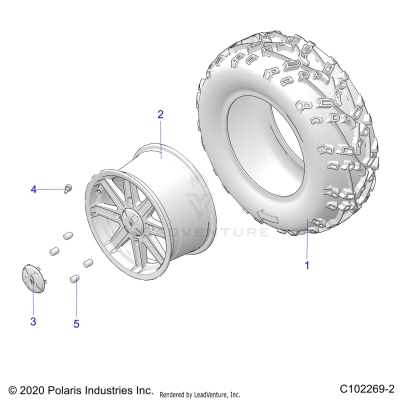 WHEELS, REAR - A25SVE95PG (C102269-2)