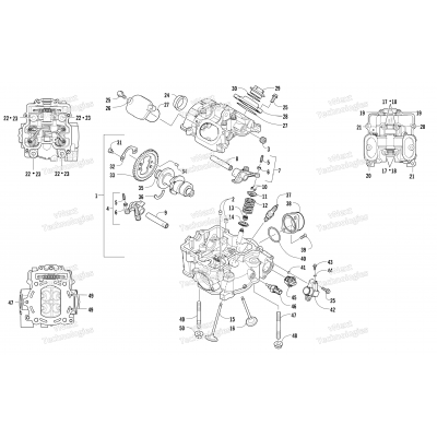 CYLINDER HEAD AND CAMSHAFT/VALVE ASSEMBLY