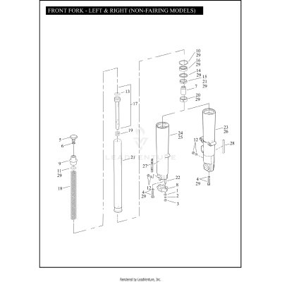 FRONT FORK - LEFT & RIGHT (NON-FAIRING MODELS)