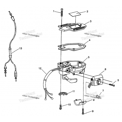 Controls Throttle Asm./Cable 6X6 350L