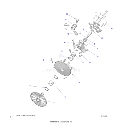 DRIVE TRAIN, PRIMARY CLUTCH - A25SDA57A7/E57A4 (C700371-1)