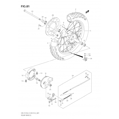 REAR WHEEL (DR-Z125LL3 E28)