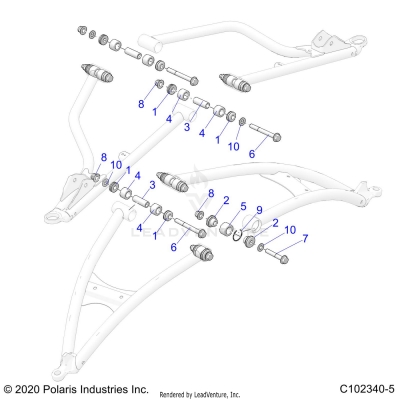 SUSPENSION, FRONT A-ARM, MOUNTING - A25SLZ95AF (C102340-5)