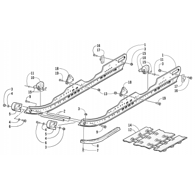 SLIDE RAIL AND TRACK ASSEMBLY