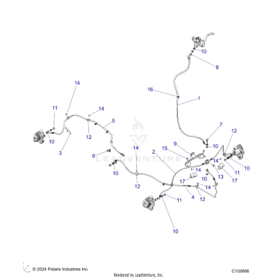 BRAKES, BRAKE LINES - A25SJR57AM (C102666)