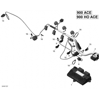 Engine Harness and Electronic Module - 900 HO ACE