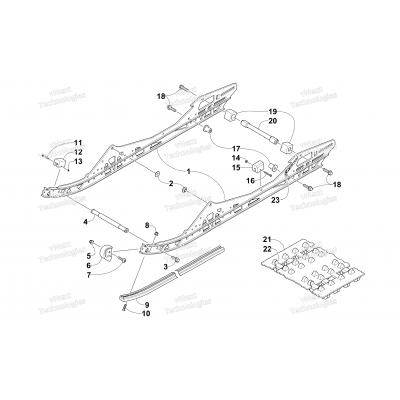 SLIDE RAIL AND TRACK ASSEMBLY