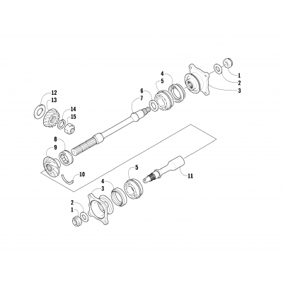 SECONDARY DRIVE ASSEMBLY (ENGINE SERIAL NO. UP TO 0700A70010049)