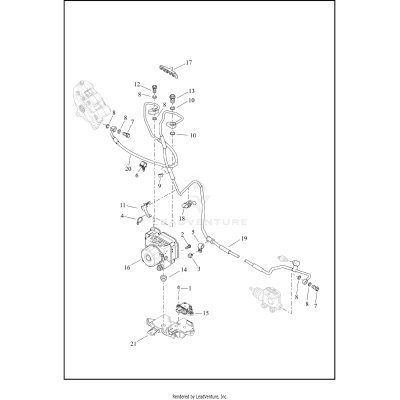 BRAKE LINES AND MODULE, REAR - ABS
