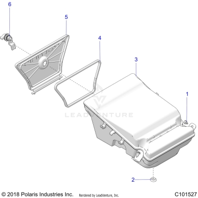 BODY, STORAGE BOX, REAR - A19SEA57F1/SEE57F1/SEE57F2 (C101527)