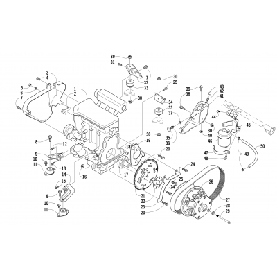 ENGINE AND RELATED PARTS