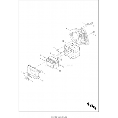 BATTERY, LOW VOLTAGE, COVER AND BOX