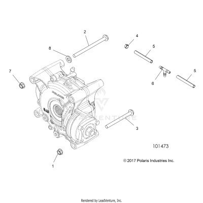 DRIVE TRAIN, GEARCASE MOUNTING, REAR - A19SVS95CR/ER [101473]