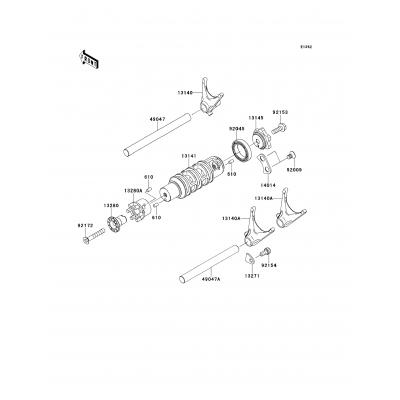 Gear Change Drum/Shift Fork(s)